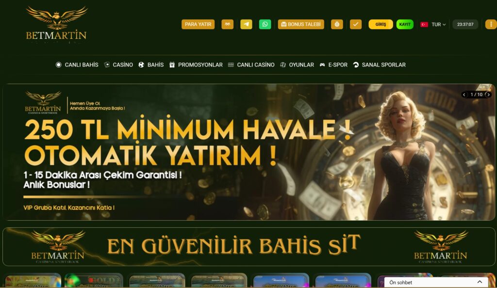 betmartin ara yüzü ve alt yapısı