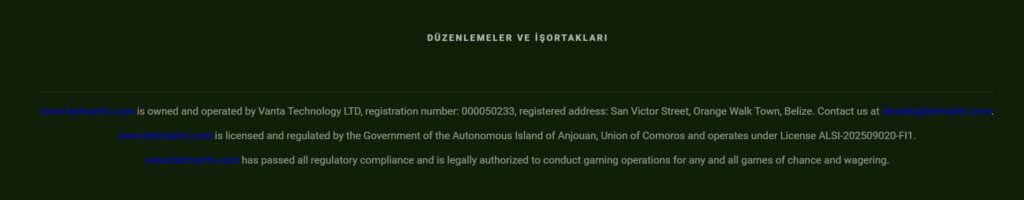 betmartin lisans bilgileri